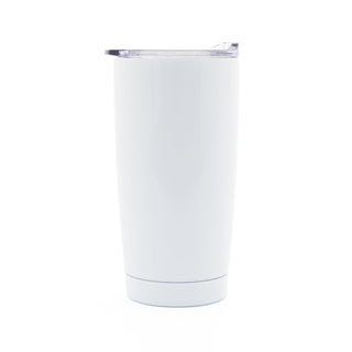 Live by Faith 20 oz Travel Tumbler White with Clear Lid