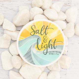 Salt & Light with Sun and Waves | Matthew 5:13-16 - Sticker - Bennett Avenue Boutique