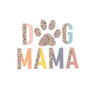 Dog Mama Paw Print with Animal Print Sticker