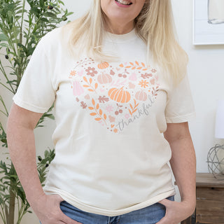 Thankful Heart Pumpkin and Fall Time Graphic Tee