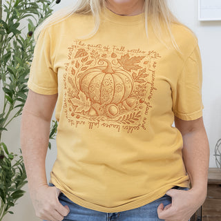 The Quiet of Fall Vintage Pumpkin Graphic Tee