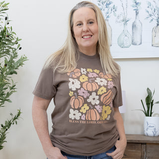 Bless The Lord Oh My Soul Pumpkin Design Graphic Tee