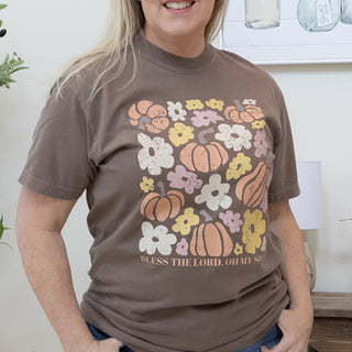 Bless The Lord Oh My Soul Pumpkin Design Graphic Tee