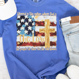 Blessed is the Nation Whose God is The Lord Graphic Tee