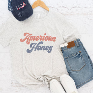 American Honey Graphic Tee in Flake White with Short Sleeves
