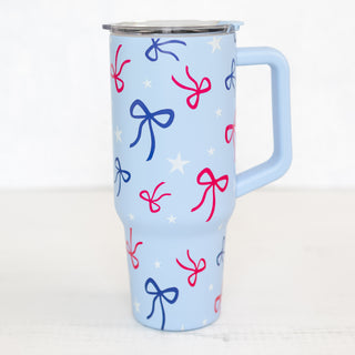 American Bows & Stars 40oz Stainless Steel Tumbler with Handle