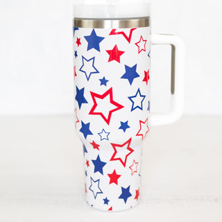 American Red White & Blue Stars 40oz Stainless Steel Tumbler
