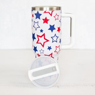 American Red White & Blue Stars 40oz Stainless Steel Tumbler