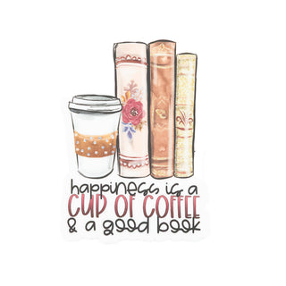 Happiness Is Coffee & a Good Book 3" Vinyl Sticker