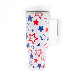 American Red White & Blue Stars 40oz Stainless Steel Tumbler