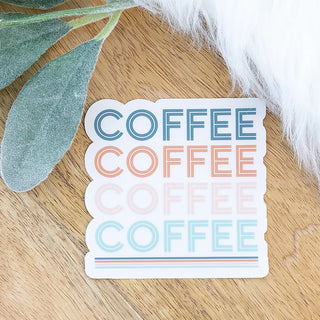 Coffee Coffee Coffee Coffee Sticker Savannah and James Co.
