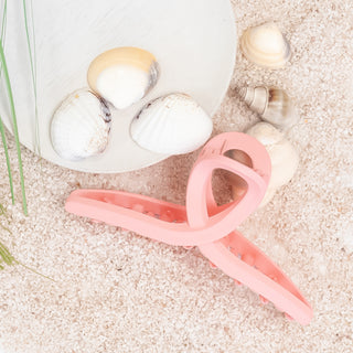 Hair Clip Claw Large with Criss Cross in the Color Pink - Bennett Avenue Boutique