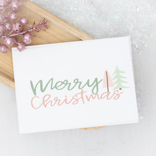 Merry Christmas Artsy Christmas Trees Christmas Greeting Card