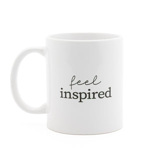 Feel Inspired Ceramic 11 oz Standard Coffee Mug in White - Bennett Avenue Boutique | Christian Apparel, Accessories & Gifts