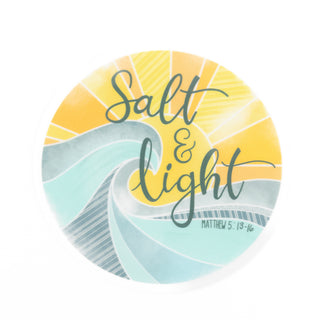 Salt & Light with Sun and Waves | Matthew 5:13-16 - Sticker - Bennett Avenue Boutique