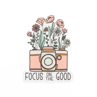 Focus on the Good Old Fashion Camera with Flowers - Sticker - Bennett Avenue Boutique