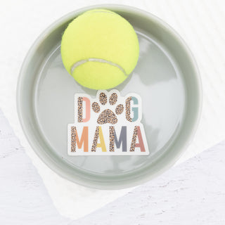 Dog Mama Paw Print with Animal Print - Sticker