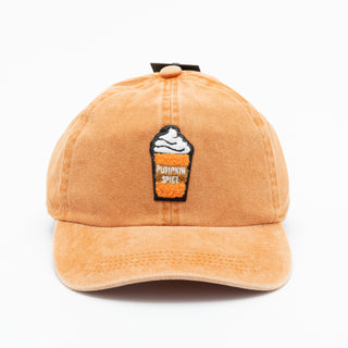Pumpkin Spice Latte Chenille Baseball Cap 