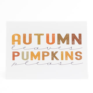 Autumn Leaves, Pumpkins Please Greeting Card 6 Pack 