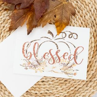 Blessed with Country Pumpkin Patch Greeting Card 