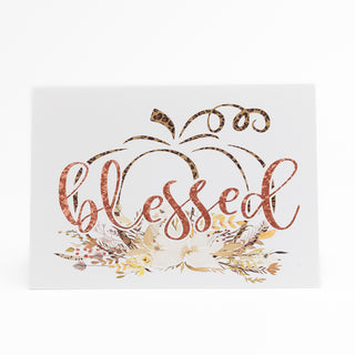 Blessed with Country Pumpkin Patch Greeting Card 