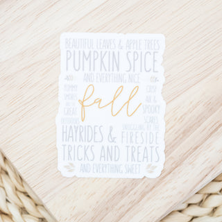 Beautiful Leaves, Apple Trees, Pumpkin Spice, Fall Sticker 