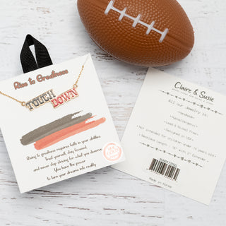 Game Day Black and Red Pendant Gold-tone Necklace - Bennett Avenue Boutique