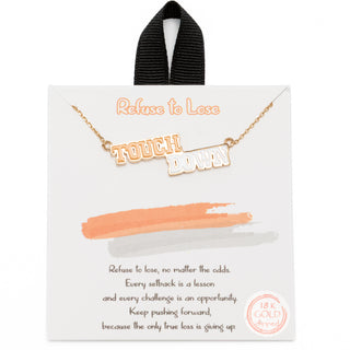 Game Day Orange and White Pendant Gold-tone Necklace - Bennett Avenue Boutique