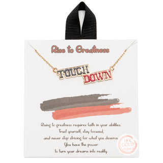 Game Day Black and Red Pendant Gold-tone Necklace - Bennett Avenue Boutique