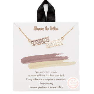Game Day Brown and White Pendant Gold-tone Necklace - Bennett Avenue Boutique