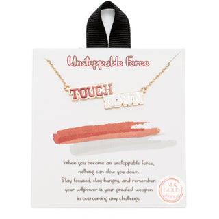 Game Day Red and White Pendant Gold-tone Necklace - Bennett Avenue Boutique