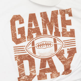 Vintage Game Day Football Brown and White Graphic Tee - Bennett Avenue Boutique