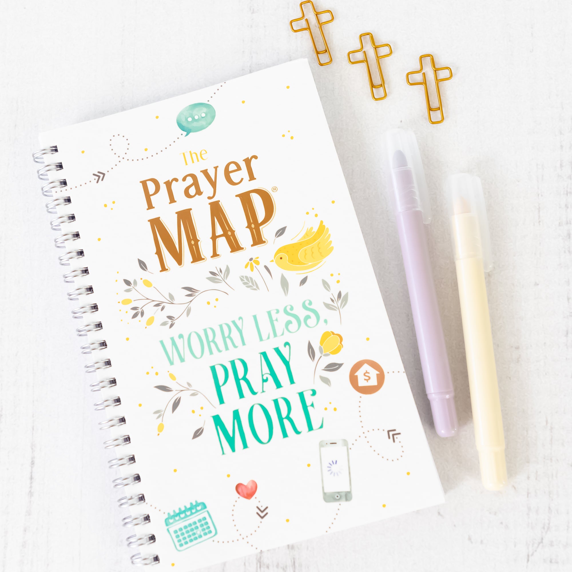 The Prayer Map Worry Less Pray More Spiral Study Journal 