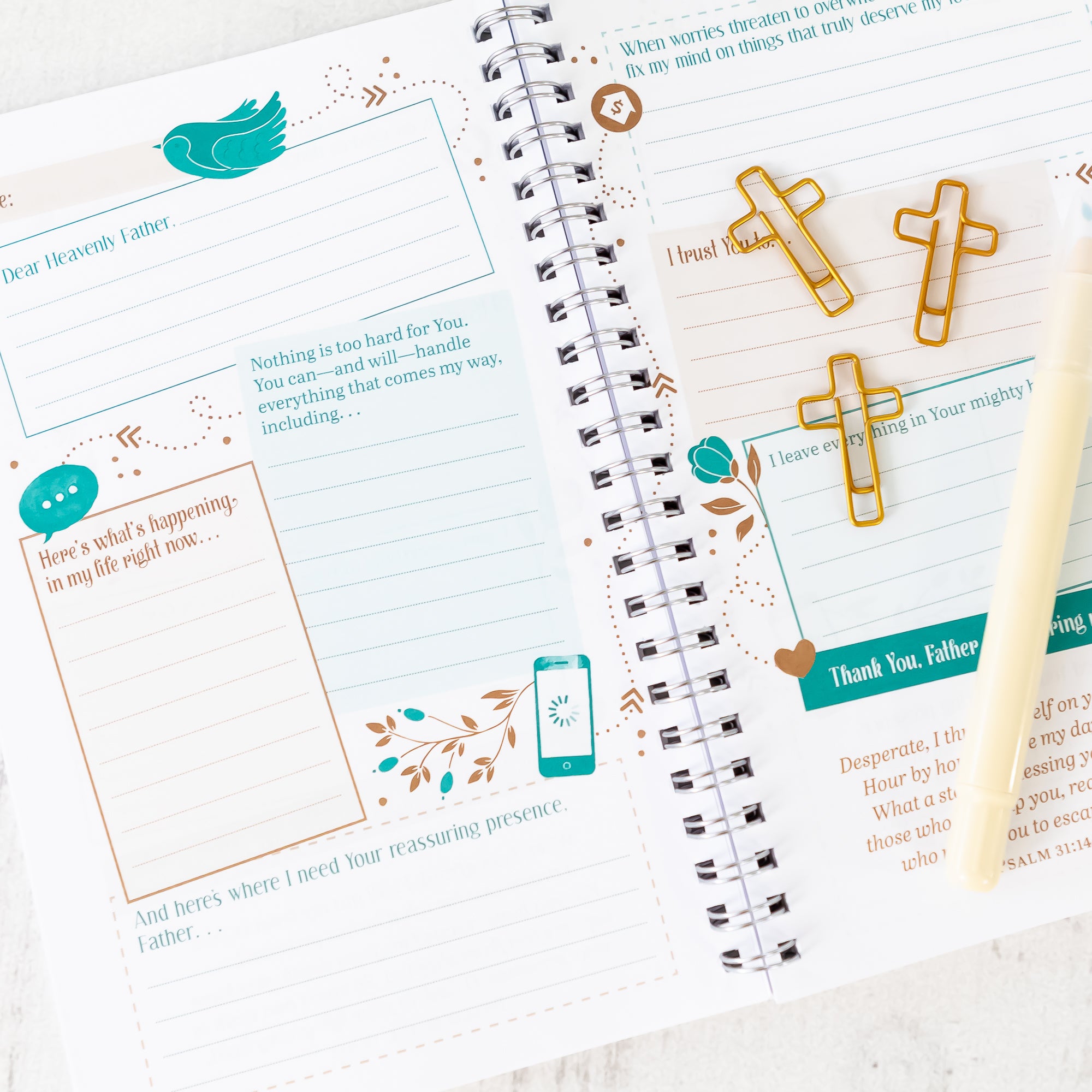 The Prayer Map Worry Less Pray More Spiral Study Journal 