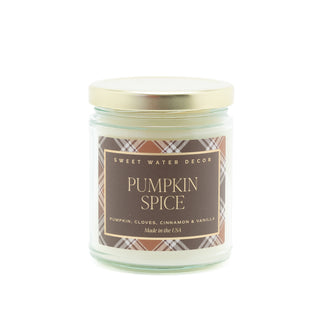Pumpkin Spice Scented Soy Candle by Sweet Water Decor 