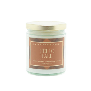 Hello Fall Scented Soy Candle by Sweet Water Decor 