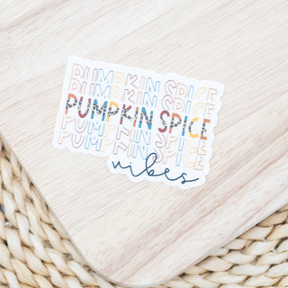 Pumpkin Spice Vibes with Vibrant Fall Colors Sticker 