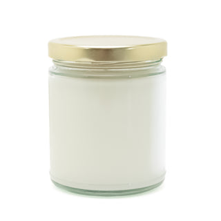 Self Care Scented Soy Candle by Sweet Water Decor in clear glass jar with gold lid from Christian Faith-based boutique collection.