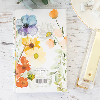 The Word of Our God will Stand Forever Isaiah 40:8 Notepad and Sticky Tabs with floral watercolor design