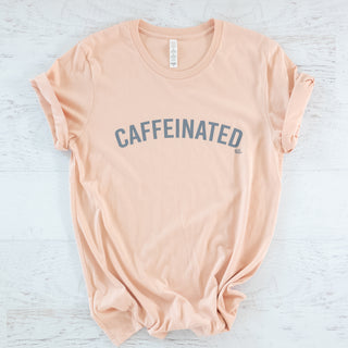 Caffeinated Graphic Tee in Pink with Short Sleeves - Bennett Avenue Boutique