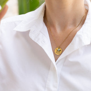 Sunday Olive Cross & Olive Branch Necklace Stainless Steel