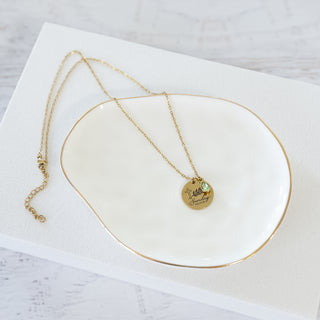 Sunday Olive Cross & Olive Branch Necklace Stainless Steel