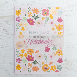 Pink & Floral Scripture Set of Three Blank Notebooks - Bennett Avenue Boutique