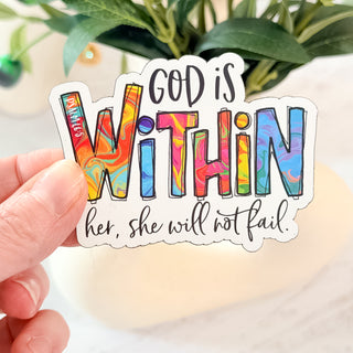 God is Within Her, She Will Not Fail 3" Magnet Psalm 46:5