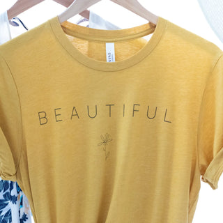 Beautiful Mustard Short Sleeve Graphic Tee Rockledge Designs