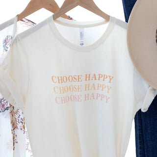 Choose Happy Graphic tee Joyful Moose