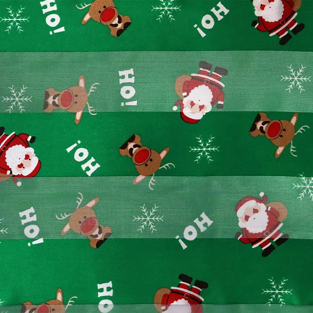 Christmas Ho! Santa, Reindeer and Snowflake Satin Scarf Judson