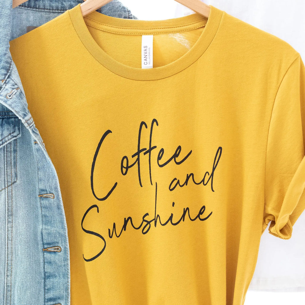Coffee & Sunshine Bright Mustard Short Sleeve Graphic tee Judson