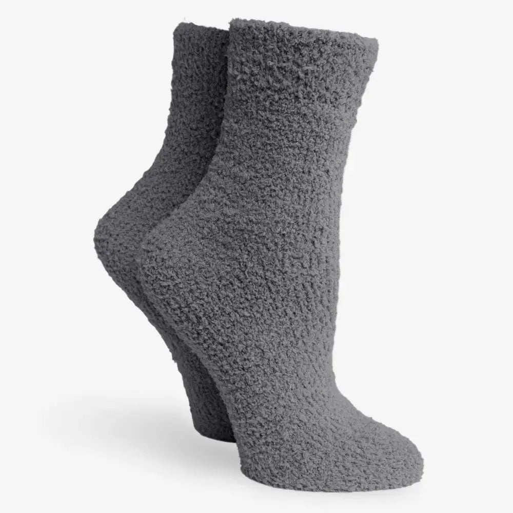 Copy of Plush Knit Socks Mid-Rise Solid Basic Gray Amazingly Super Snuggly Judson