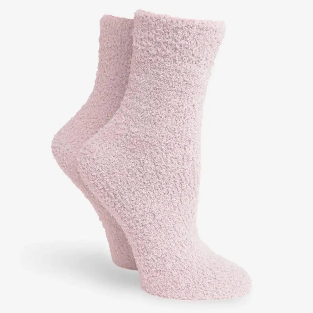 Copy of Plush Knit Socks Mid-Rise Solid Basic Pink Amazingly Super Snuggly Judson